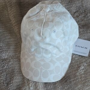 Coach Cream Logo Baseball Cap